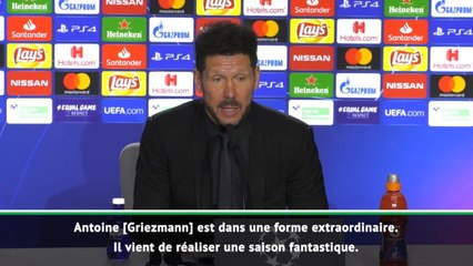Diego Simeone : "Griezmann est dans une forme extraordinaire"