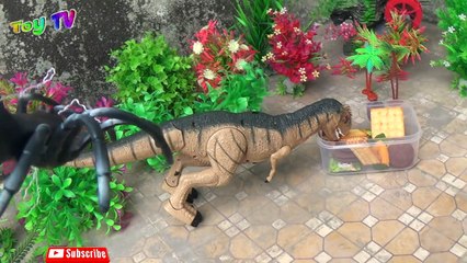 NHỆN KHỔNG LỒ TẤN CÔNG KHỦNG LONG BẠO CHÚA CƯỚP ĐỒ ĂN - ToyTV