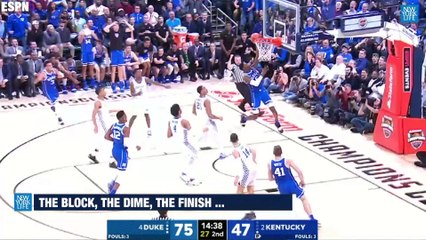 Duke Freshmen Williamson & Barrett Combine For Incredible Fast Break vs. Kentucky