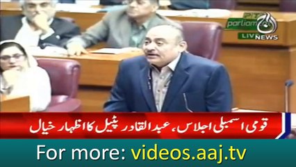 Abdul Qadir Patel speach in National Assembly