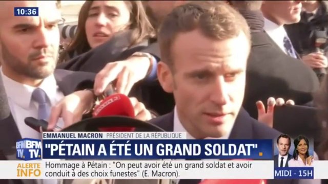 Pour Macron, le maréchal Pétain a été pendant la Première guerre mondiale aussi un grand soldat