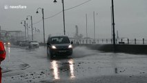 Cornwall on flood alert as big waves swamp Penzance seafront