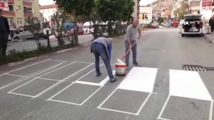 Tokat'ta 3 Boyutlu Yaya Geçidi ile Sürücülerin Hızının Kesilmesi Amaçlanıyor