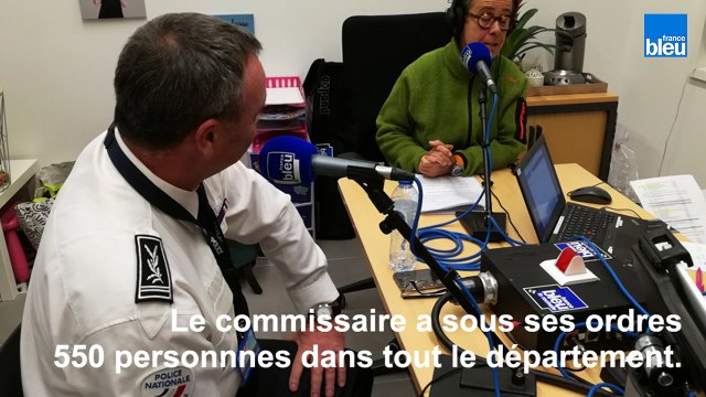 France Bleu La Rochelle au commissariat de la Rochelle : rencontre avec le directeur départemental de la Sécurité publique Olivier Le Gouestre