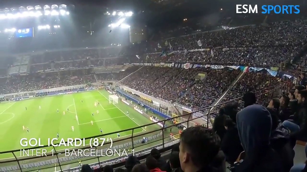Mauro Icardi live goal Inter vs Barcelona 1-1