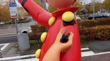 Charleroi: la nouvelle statue de Spirou et Spip déjà vandalisée
