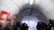 Le tunnel impitoyable du stade de l'équipe de l'Etoile Rouge de Belgrade