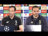 Massimiliano Allegri & Leonardo Bonucci Pre-Match Press Conference - Juventus v Manchester United
