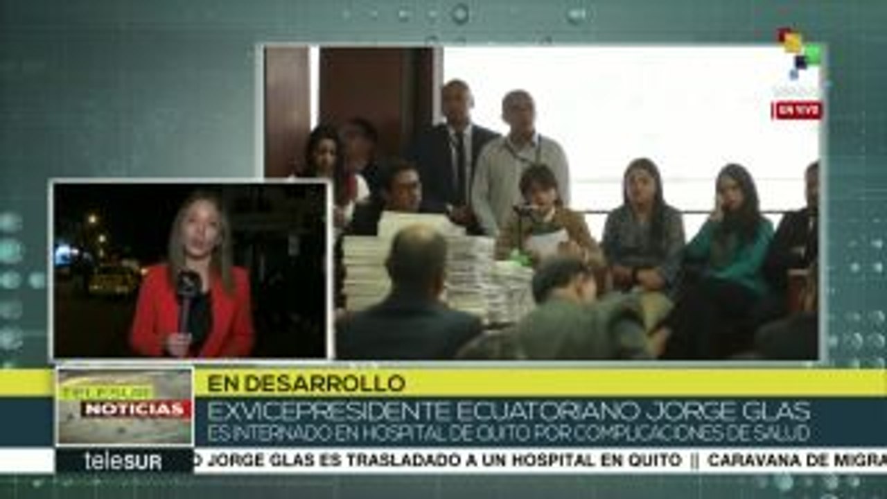 Ecuador: trasladan a Jorge Glas a hospital por deterioro de salud