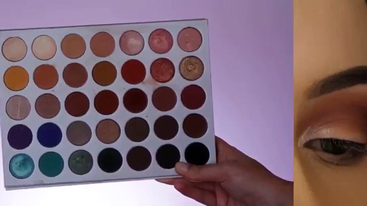 Classic Brown Glitter Eye Makeup Tutorial