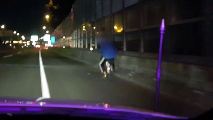 고속도로에서 자전거 음주운전 적발 / YTN