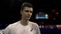 ATP - Next Gen Finals 2018 - La réaction de Hubert Hurkacz après sa victoire contre Jaume Munar