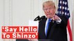 Trump To Japanese Reporter: 'Say Hello To Shinzo, I'm Sure He's Happy About Tariffs On His Cars'