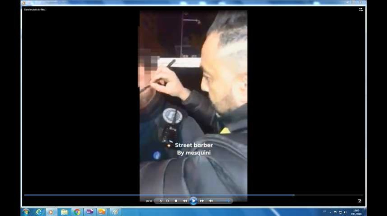 Un policier liégeois en service rasé à la lame en rue