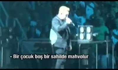 U2 Aylan bebek için söyledi
