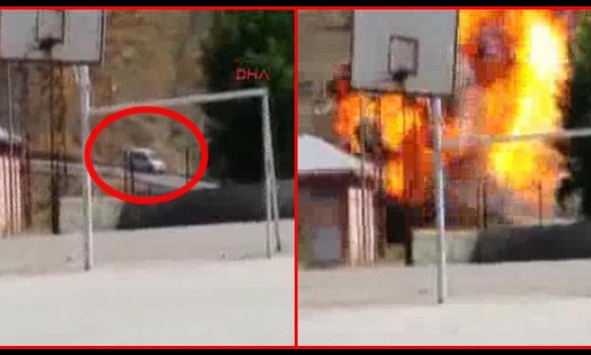 Siirt'te faciadan dönüldü... Patlama anı kamerada