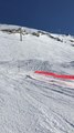 Skier Crashes into Other Skier After Successful Hill Jump