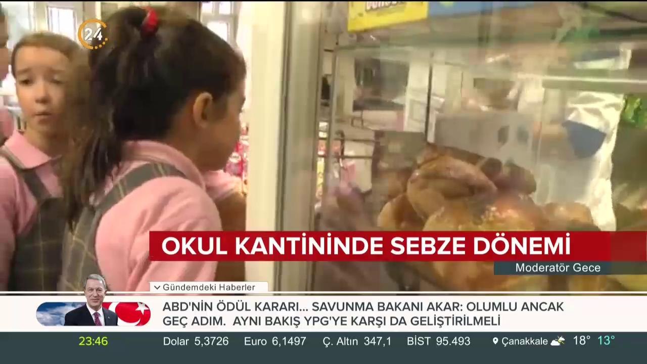 Okul kantinlerinde sebze dönemi