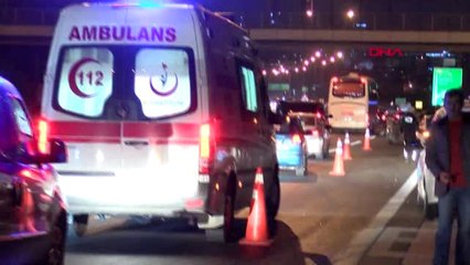 Tem'de Arkasındaki Aracın Çarptığı Otomobil Takla Attı 2