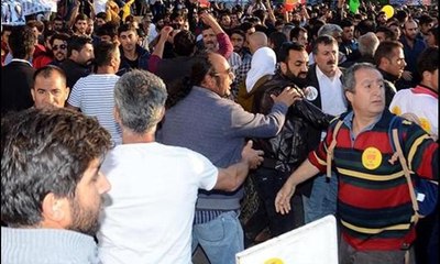 HDP mitingine provokasyon girişimi