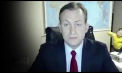 Yorumcunun çocukları canlı yayını bastı