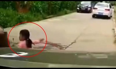 Küçük kızın ölümden döndüğü anlar kamerada