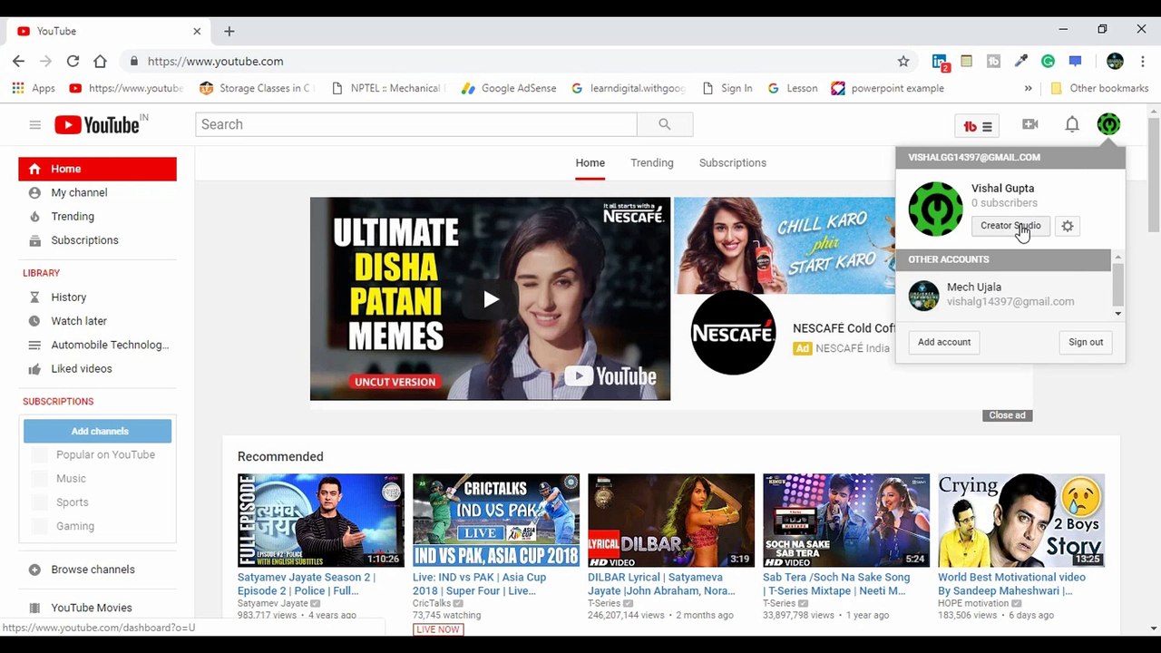 How to Change youtube Channel Name and keywords for our channel (part 8)