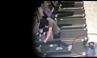 Spor salonunda dehşet anları kamerada
