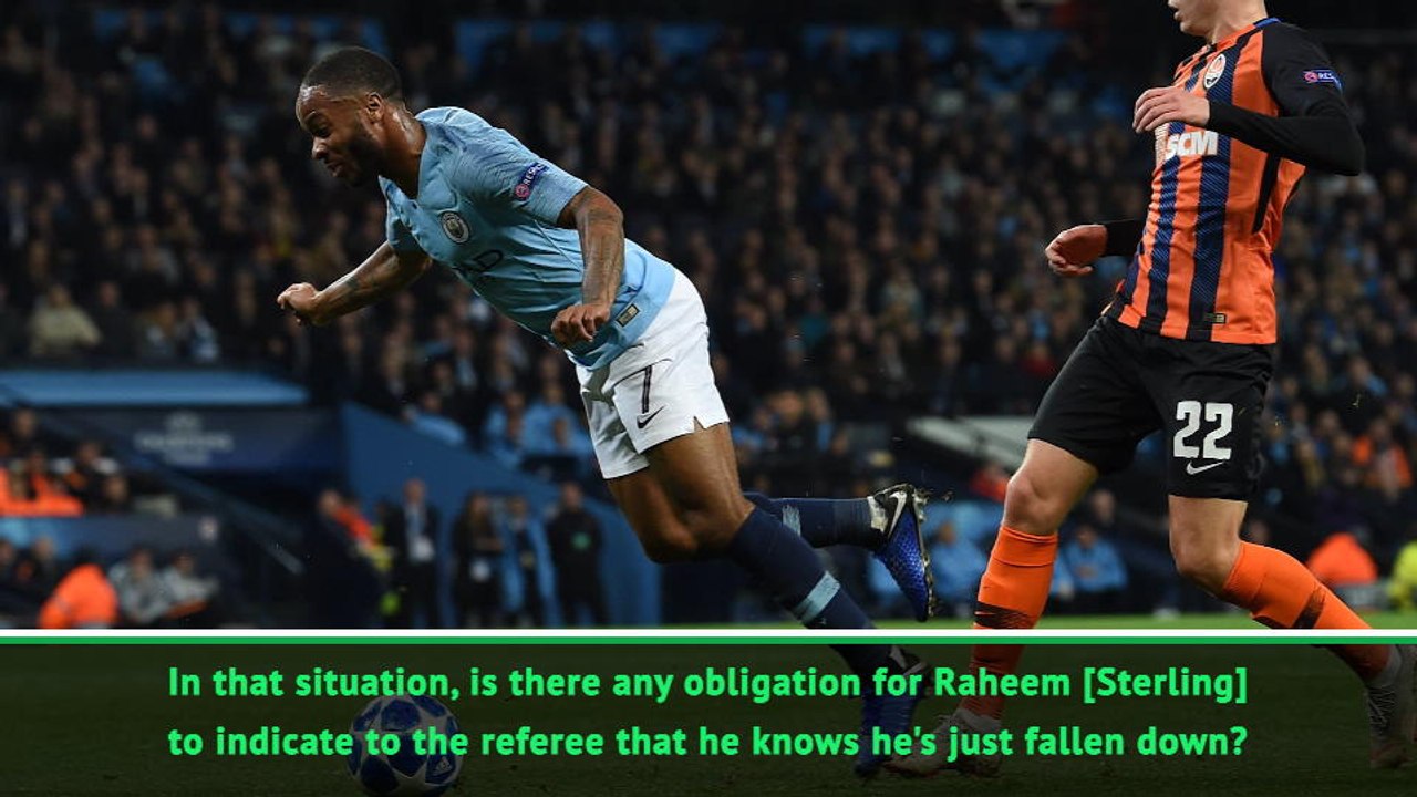 Sterling didn't have to tell referee about pena...