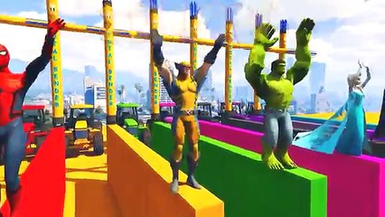 Tracteur Dessin Animé pour Enfants avec Voitures Colorées et Drôle Comptines