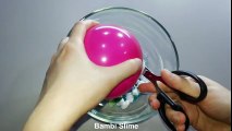 Making Glitter Crunchy Slime With Balloons! Slime Coloring - Satisfying Relaxing ASMR Video