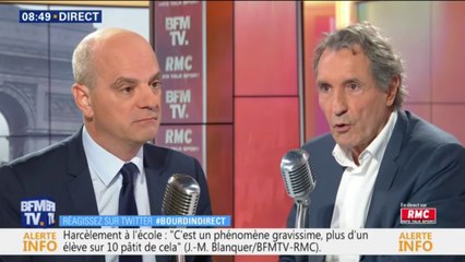 1 élève sur 10 harcelé à l'école: malgré une "régression", Blanquer déplore "un phénomène gravissime"