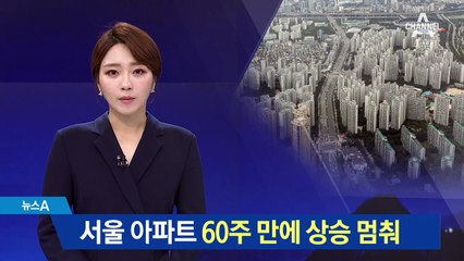 서울 아파트값 60주 만에 상승세 멈춰