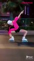 This is 20-year-old Yaya and her mad skating skills. She is from Bazhong in Sichuan Province and about to graduate from college next year. Yaya learned how to r