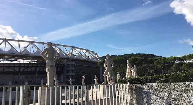 Lazio-OM : calme plat et soleil radieux autour du Stadio Olimpico à 4h30 du coup d'envoi