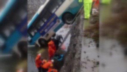 서천에서 시내버스 10m 아래로 추락...6명 사상 / YTN