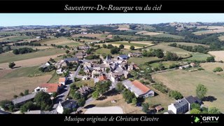 Sauveterre-De-Rouergue vu du ciel, sur une musique de Christian Clavère