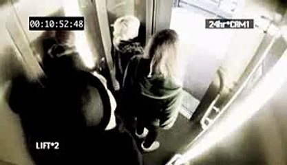Tom and Dougie screaming in the elevator