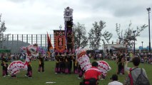 Human Mobile Stage 127D(480), Opening Day of Correctional Services Dept Hong Kong. Lion Dance Kung Fu