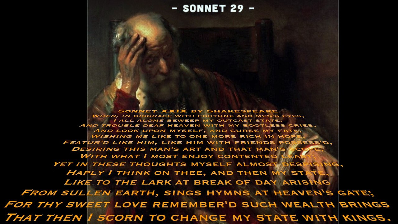 MSM Poetry-Workout: Sonnet XXIX, The Bard
