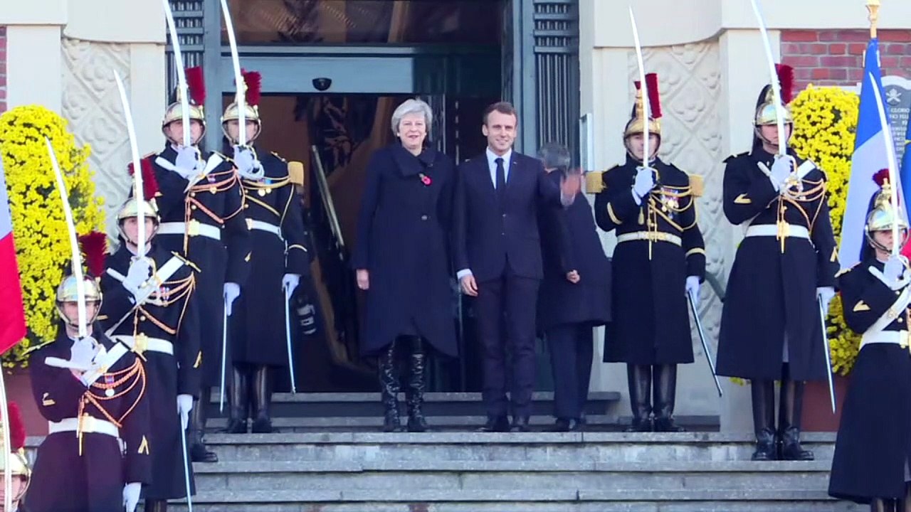 May e Macron celebram centenário do fim da 1ª G...
