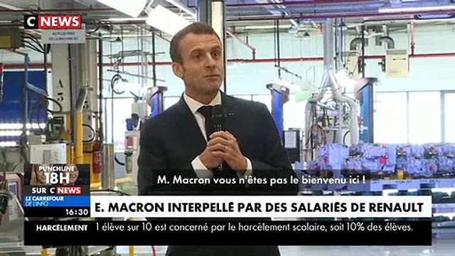 Emmanuel Macron interpellé par un salarié du constructeur Renault: Vous n'êtes pas le bienvenu ici - VIDEO