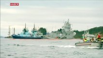 Norveç donanmasına ait gemi petrol tankeriyle çarpıştı