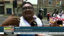 Trabajadores de la salud en Perú inician huelga indefinida