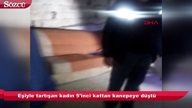 Eşiyle tartışan kadın 5'inci kattan kanepeye düştü