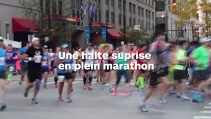 Une demande en mariage au marathon de New York !