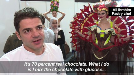 Dresses made with chocolate grace the catwalk in Lebanon