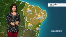 Previsão Nordeste – Litoral da Bahia com chuva moderada