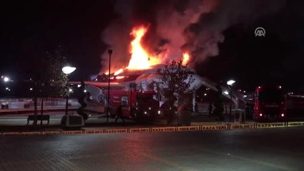 Konya'da Uçak Restoranda Yangın