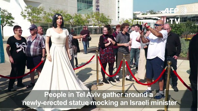 Secret statue in Tel Aviv depicts controversial Israeli minister